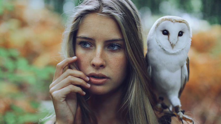 Girl And Owl Lyudi 